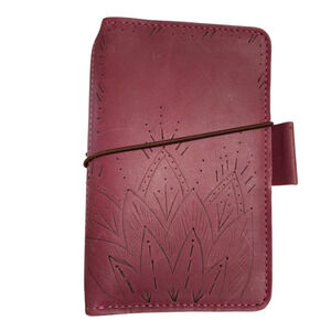 Planner Perfect Out & About Engraved Leather Traveler's Notebook B6 Slim Fuscia